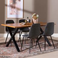 Pisipilt: Cenni & Maria söögilauakomplekt 160x90cm neljale, tamm (melamiin) / tumehall