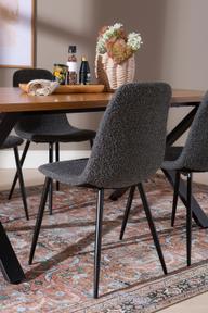 Pisipilt: Cenni & Maria söögilauakomplekt 160x90cm neljale, tamm (melamiin) / tumehall