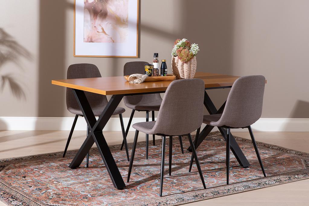 Cenni & Maria söögilauakomplekt 160x90cm neljale, tamm (melamiin) / hall