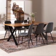 Pisipilt: Cenni & Maria söögilauakomplekt 190x90cm kuuele, tamm (melamiin) / tumehall