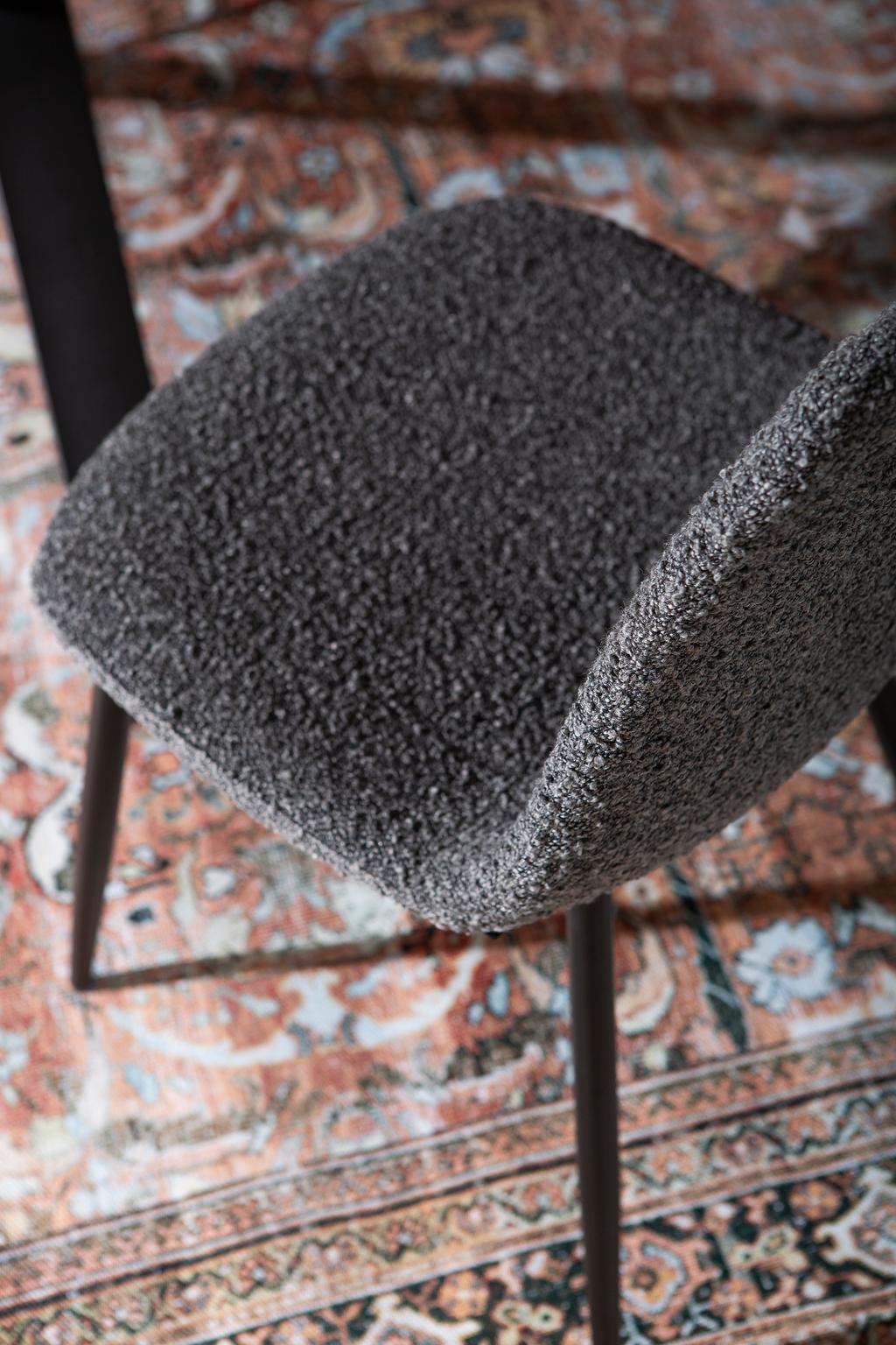 Cenni & Maria söögilauakomplekt 190x90cm kuuele, tamm (melamiin) / tumehall