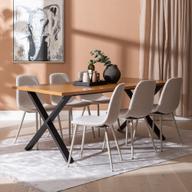 Pisipilt: Cenni & Maria söögilauakomplekt 190x90cm kuuele, tamm (melamiin) / beež