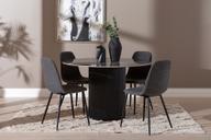 Pisipilt: Kalida & Maria söögilauakomplekt ümar 120cm neljale, must/tumehall