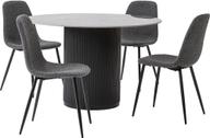 Pisipilt: Kalida & Maria söögilauakomplekt ümar 120cm neljale, must/tumehall