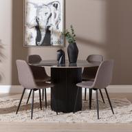 Pisipilt: Kalida & Maria söögilauakomplekt ümar 120cm neljale, must/hall