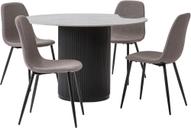 Pisipilt: Kalida & Maria söögilauakomplekt ümar 120cm neljale, must/hall