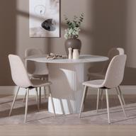 Pisipilt: Kalida & Maria söögilauakomplekt ümar 120cm neljale, valge/beež