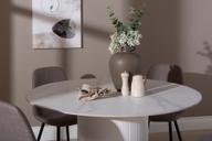 Pisipilt: Kalida & Maria söögilauakomplekt ümar 120cm neljale, valge/hall