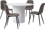 Pisipilt: Kalida & Maria söögilauakomplekt ümar 120cm neljale, valge/hall