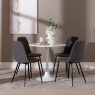 Pisipilt: Apollo & Maria söögilauakomplekt ümar 80cm neljale, valge/tumehall