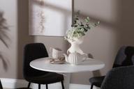 Pisipilt: Apollo & Maria söögilauakomplekt ümar 80cm neljale, valge/tumehall