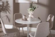 Pisipilt: Apollo & Maria söögilauakomplekt ümar 80cm neljale, valge/beež