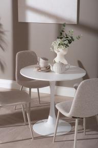 Pisipilt: Apollo & Maria söögilauakomplekt ümar 80cm neljale, valge/beež
