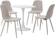 Pisipilt: Apollo & Maria söögilauakomplekt ümar 80cm neljale, valge/beež