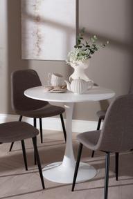 Pisipilt: Apollo & Maria söögilauakomplekt ümar 80cm neljale, valge/hall