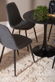 Pisipilt: Apollo & Maria söögilauakomplekt ümar 80cm neljale, must/tumehall