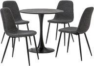 Pisipilt: Apollo & Maria söögilauakomplekt ümar 80cm neljale, must/tumehall