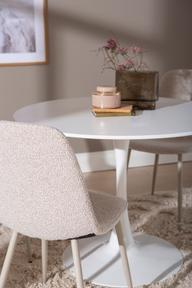 Pisipilt: Apollo & Maria söögilauakomplekt ümar 100cm neljale, valge/beež