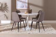 Pisipilt: Apollo & Maria söögilauakomplekt ümar 100cm neljale, valge/hall