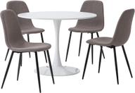 Pisipilt: Apollo & Maria söögilauakomplekt ümar 100cm neljale, valge/hall