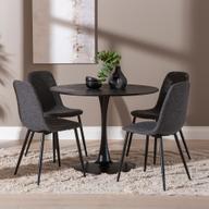 Pisipilt: Apollo & Maria söögilauakomplekt ümar 100cm neljale, must/tumehall