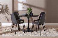 Pisipilt: Apollo & Maria söögilauakomplekt ümar 100cm neljale, must/tumehall