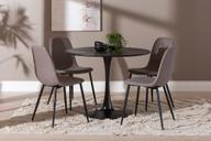 Pisipilt: Apollo & Maria söögilauakomplekt ümar 100cm neljale, must/hall