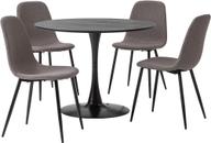 Pisipilt: Apollo & Maria söögilauakomplekt ümar 100cm neljale, must/hall