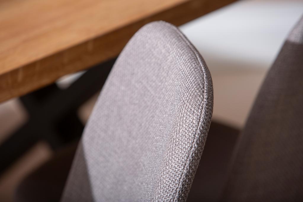 Isla & Maria söögilauakomplekt 140x95cm neljale, X-jalg, õlitatud tamm/hall