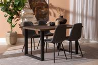 Pisipilt: Estelle & Maria söögilauakomplekt 140x95cm neljale, U-jalg, smoked/tumehall