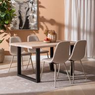 Pisipilt: Estelle & Maria söögilauakomplekt 140x95cm neljale, U-jalg, whitewash/beež