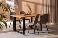 Pisipilt: Estelle & Maria söögilauakomplekt 140x95cm neljale, U-jalg, õlitatud tamm/hall