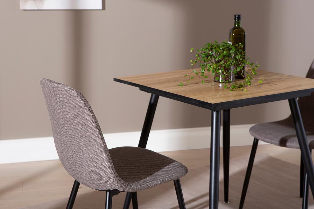 Montpellier & Maria söögilauakomplekt 70x70cm kahdelle, puidutoon/hall