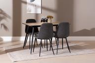 Pisipilt: Montpellier & Maria söögilauakomplekt 120x75cm neljale, puidutoon/tumehall