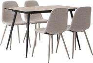 Pisipilt: Montpellier & Maria söögilauakomplekt 120x75cm neljale, puidutoon/beež