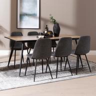 Pisipilt: Montpellier & Maria söögilauakomplekt 180x90cm kuuele, puidutoon/tumehall