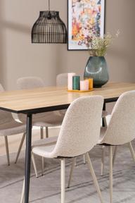 Pisipilt: Montpellier & Maria söögilauakomplekt 180x90cm kuuele, puidutoon/beež