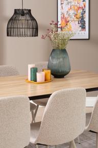 Pisipilt: Montpellier & Maria söögilauakomplekt 180x90cm kuuele, puidutoon/beež