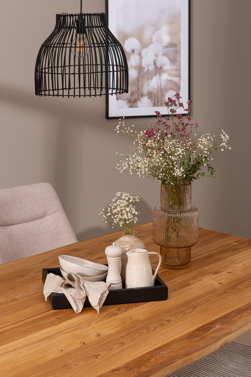 Estelle & Everly söögilauakomplekt 140x95cm neljale, U-jalg, tamm/liiv