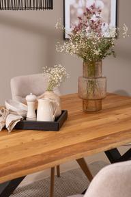 Pisipilt: Estelle & Everly söögilauakomplekt 140x95cm neljale, X-jalg, tamm/liiv