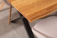 Pisipilt: Estelle & Everly söögilauakomplekt 140x95cm neljale, X-jalg, tamm/liiv