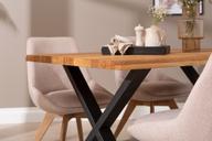 Pisipilt: Estelle & Everly söögilauakomplekt 140x95cm neljale, X-jalg, tamm/liiv