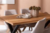 Pisipilt: Estelle & Everly söögilauakomplekt 140x95cm neljale, X-jalg, tamm/liiv