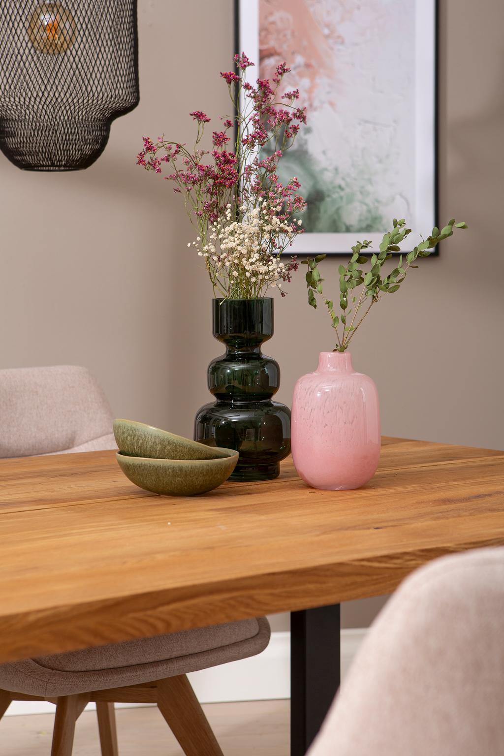 Isla & Everly söögilauakomplekt 140x95cm neljale, U-jalg, tamm/liiv