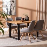 Pisipilt: Isla & Everly söögilauakomplekt 140x95cm neljale, U-jalg, tamm/hall