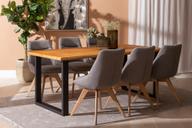 Pisipilt: Isla & Everly söögilauakomplekt 190x95cm kuuele, U-jalg, tamm/hall