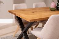 Pisipilt: Isla & Everly söögilauakomplekt 140x95cm neljale, X-jalg, tamm/liiv