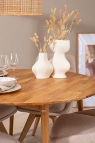 Pisipilt: Ekholm & Everly söögilauakomplekt ümar 110cm neljale, tamm/liiv