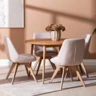 Pisipilt: Ekholm & Everly söögilauakomplekt ümar 110cm neljale, tamm/liiv