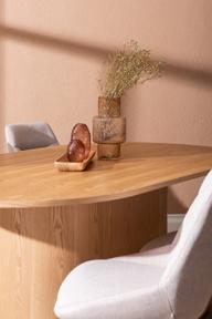 Pisipilt: Rotondo & Everly söögilauakomplekt ovaalne 200x110cm kuuele, tamm/liiv